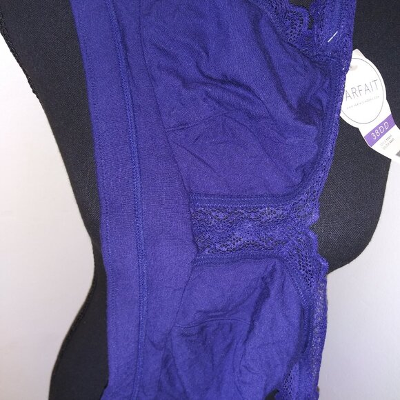 Parfait Navy Blue Wire Free Lace Stretch Bralette 38DD P5641 New/Tags - Picture 11 of 11